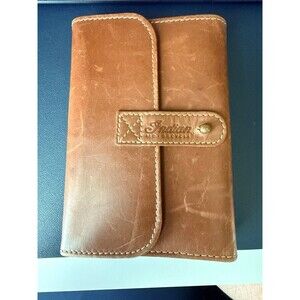 Indian Motorcycle Brown Leather Trifold Organizer Wallet